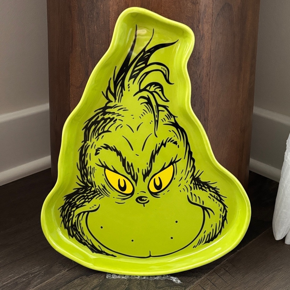 The Grinch Christmas Tableware,Grinch Face shape serving dish, appetizer,candies